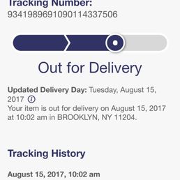 It has been out for delivery since 10.  I screen captured the tracking after 8.