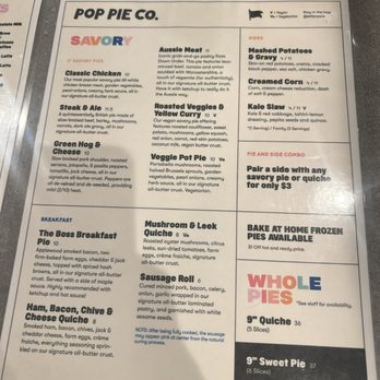 Pop Pie - Menu 12/3/2023 - Bakeries Near Me - San Diego, California Pop Pie - Menu 12/3/2023 - Bakeries Near Me - San Diego, California
