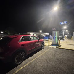 Budget Car Rental - Me and the stupid car charging in the middle of nowhere at 1 am.