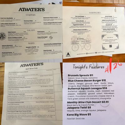Menu photo 2 Atwater's - Catonsville Catonsville, MD