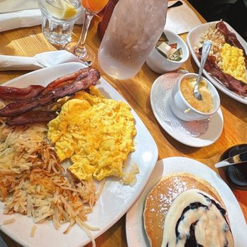 Honey Jam Cafe - Meat and 3 Eggs with Lemonberry Cheesecake pancakes - Breakfast & Brunch Near Me - Downers Grove, Illinois Honey Jam Cafe - Meat and 3 Eggs with Lemonberry Cheesecake pancakes - Breakfast & Brunch Near Me - Downers Grove, Illinois