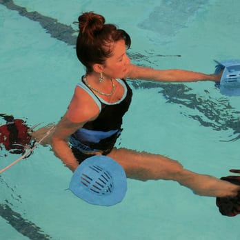 Water PT Specialists - One of our long time therapists, Michelle Mclafferty, DC demonstrating deep water ther ex. - Physical Therapy Near Me - Westchester, California Water PT Specialists - One of our long time therapists, Michelle Mclafferty, DC demonstrating deep water ther ex. - Physical Therapy Near Me - Westchester, California
