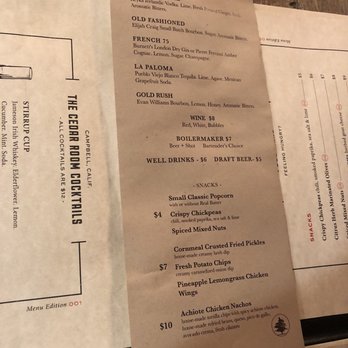 Cedar Room - Cocktail Bars Near Me - Campbell, California Cedar Room - Cocktail Bars Near Me - Campbell, California