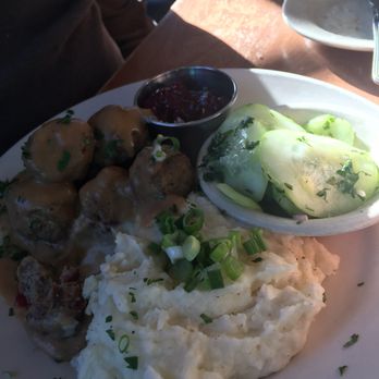 Tre Kronor - Swedish Meatballs with mashed potatoes and cucumber salad. - Breakfast & Brunch Near Me - Chicago, Illinois