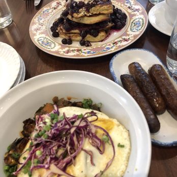 Unconventional Diner - Lamb sausage and Brussels sprouts hash! - Breakfast & Brunch Near Me - Washington, DC, District of Columbia