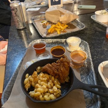 Grace Meat + Three - Almost cleared plates. Love the selection of sauces - Southern Near Me - St Louis, Missouri Grace Meat + Three - Almost cleared plates. Love the selection of sauces - Southern Near Me - St Louis, Missouri