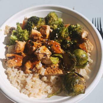 Original ChopShop - a bowl of rice and broccoli - Salad Near Me - Dallas, Texas Original ChopShop - a bowl of rice and broccoli - Salad Near Me - Dallas, Texas