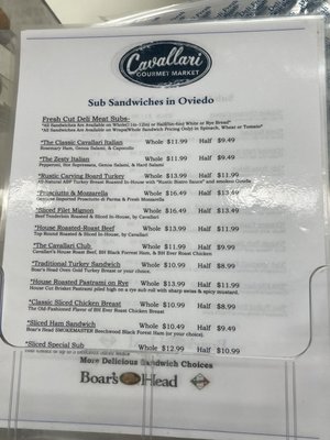 Menu photo 2 Cavallari Gourmet Oviedo, FL Menu photo 2 Cavallari Gourmet Oviedo, FL