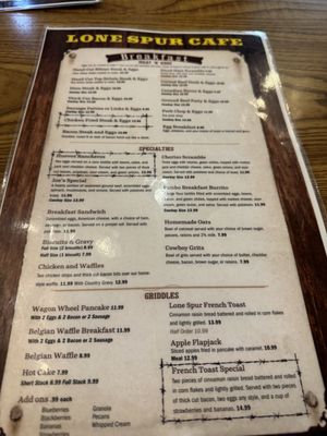 Menu photo 3 Lone Spur Cafe Prescott, AZ Menu photo 3 Lone Spur Cafe Prescott, AZ