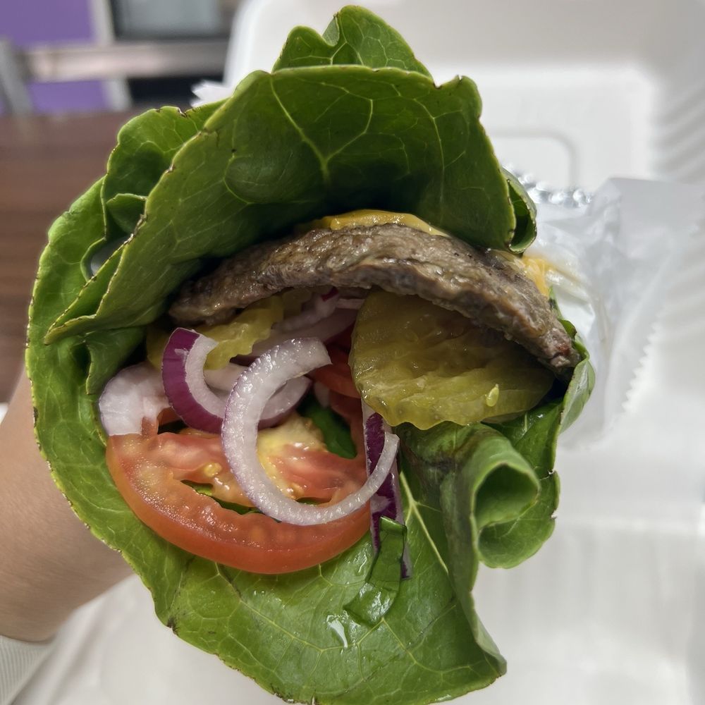 Wally's Gyros & Subs - Lettuce-wrapped Cheeseburger (no bun) - New American Near Me - Jacksonville, Florida Wally's Gyros & Subs - Lettuce-wrapped Cheeseburger (no bun) - New American Near Me - Jacksonville, Florida