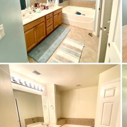 Interiors and Beyond - Before and after master bathroom,