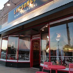 Larson's Tattooing - Front of building for Larson's Tattooing in downtown Mandan, ND