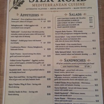 Silk Road - The menu pg 1 - Greek Near Me - Walnut Creek, California Silk Road - The menu pg 1 - Greek Near Me - Walnut Creek, California