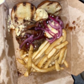 Fusion Street - Country Grammar sliders with fries $15. Same box contains extra side of fries for $3 dollars. - Food Trucks Near Me Fusion Street - Country Grammar sliders with fries $15. Same box contains extra side of fries for $3 dollars. - Food Trucks Near Me