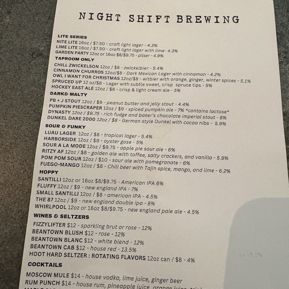 Night Shift Brewing - Lovejoy Wharf - Drink - Breweries Near Me - Boston, Massachusetts Night Shift Brewing - Lovejoy Wharf - Drink - Breweries Near Me - Boston, Massachusetts