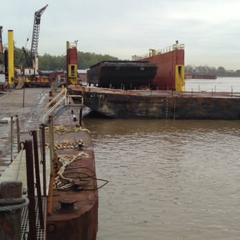 Zito Fleeting - An inland hopper barge on drydock. - Boat Repair Near Me