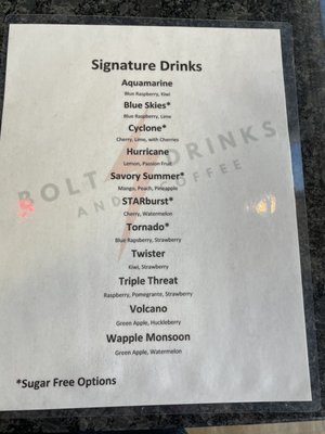 Menu photo 3 BOLT Drinks and Coffee Fuquay Varina, NC Menu photo 3 BOLT Drinks and Coffee Fuquay Varina, NC