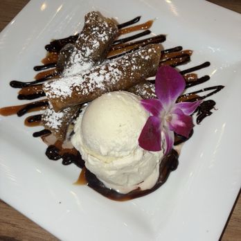 Say Aloha - Lumpia with bananas and Nutella filling. Along side vanilla ice cream!!!!!!! Delicious - Hawaiian Near Me - San Diego, California Say Aloha - Lumpia with bananas and Nutella filling. Along side vanilla ice cream!!!!!!! Delicious - Hawaiian Near Me - San Diego, California