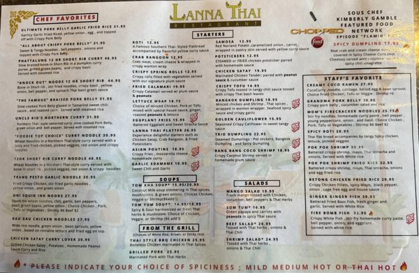 Menu photo 1 Lanna Thai Restaurant Livermore, CA Menu photo 1 Lanna Thai Restaurant Livermore, CA