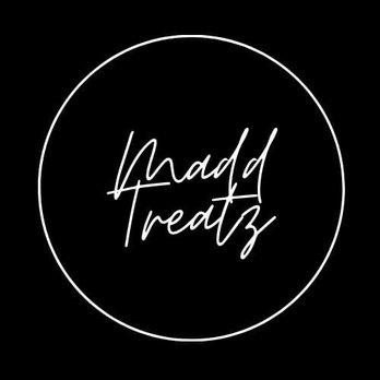 Madd Treatz - the word madd treatz in a white circle on a black background - Desserts Near Me Madd Treatz - the word madd treatz in a white circle on a black background - Desserts Near Me