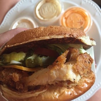 PDQ Tampa: South Tampa - Crispy chicken sandwich with cheese...disappointing - Fast Food Near Me - Tampa, Florida