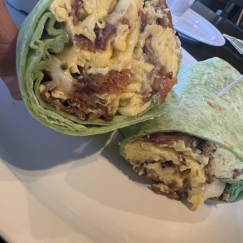 Janet's Cafe and Deli - Breakfast wrap- egg, cheese, bacon w/ spinach wrap - New American Near Me - Santee, California Janet's Cafe and Deli - Breakfast wrap- egg, cheese, bacon w/ spinach wrap - New American Near Me - Santee, California