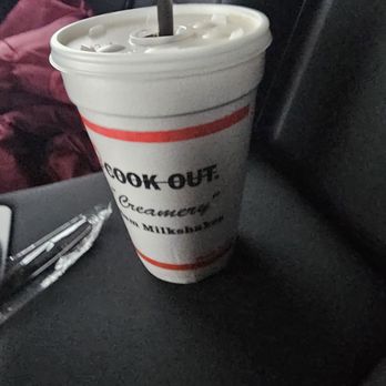 Cook Out - Peanut butter, banana and Reese's cup milkshake - Burgers Near Me - Fayetteville, North Carolina Cook Out - Peanut butter, banana and Reese's cup milkshake - Burgers Near Me - Fayetteville, North Carolina