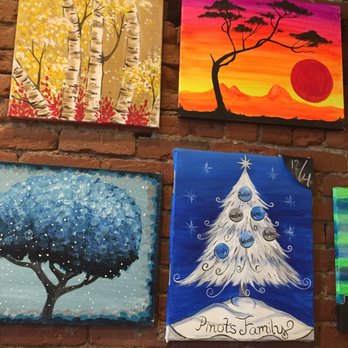 Pinot's Palette - Amazing artwork on the wall is very inspiring - Paint & Sip Near Me - Spokane, Washington
