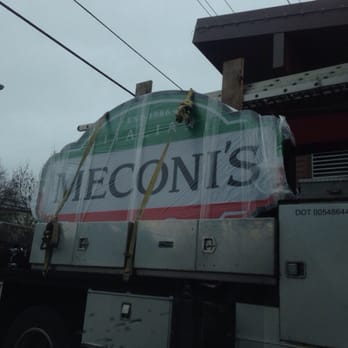 Meconi's Italian Subs - New sign being delivered - Italian Near Me - Lacey, Washington Meconi's Italian Subs - New sign being delivered - Italian Near Me - Lacey, Washington