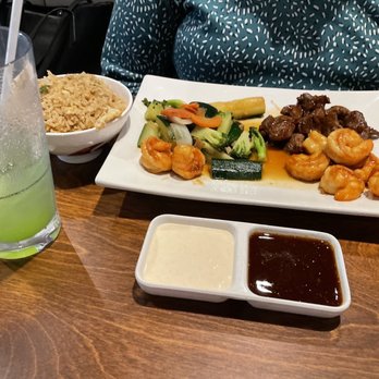Saitos's Japanese Steakhouse - Shrimp and filet combo and green tea lemonade - Japanese Near Me - Dania Beach, Florida Saitos's Japanese Steakhouse - Shrimp and filet combo and green tea lemonade - Japanese Near Me - Dania Beach, Florida