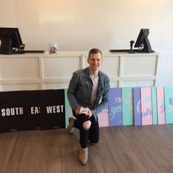 We Print Dallas - Tyler showing off his foam board signs