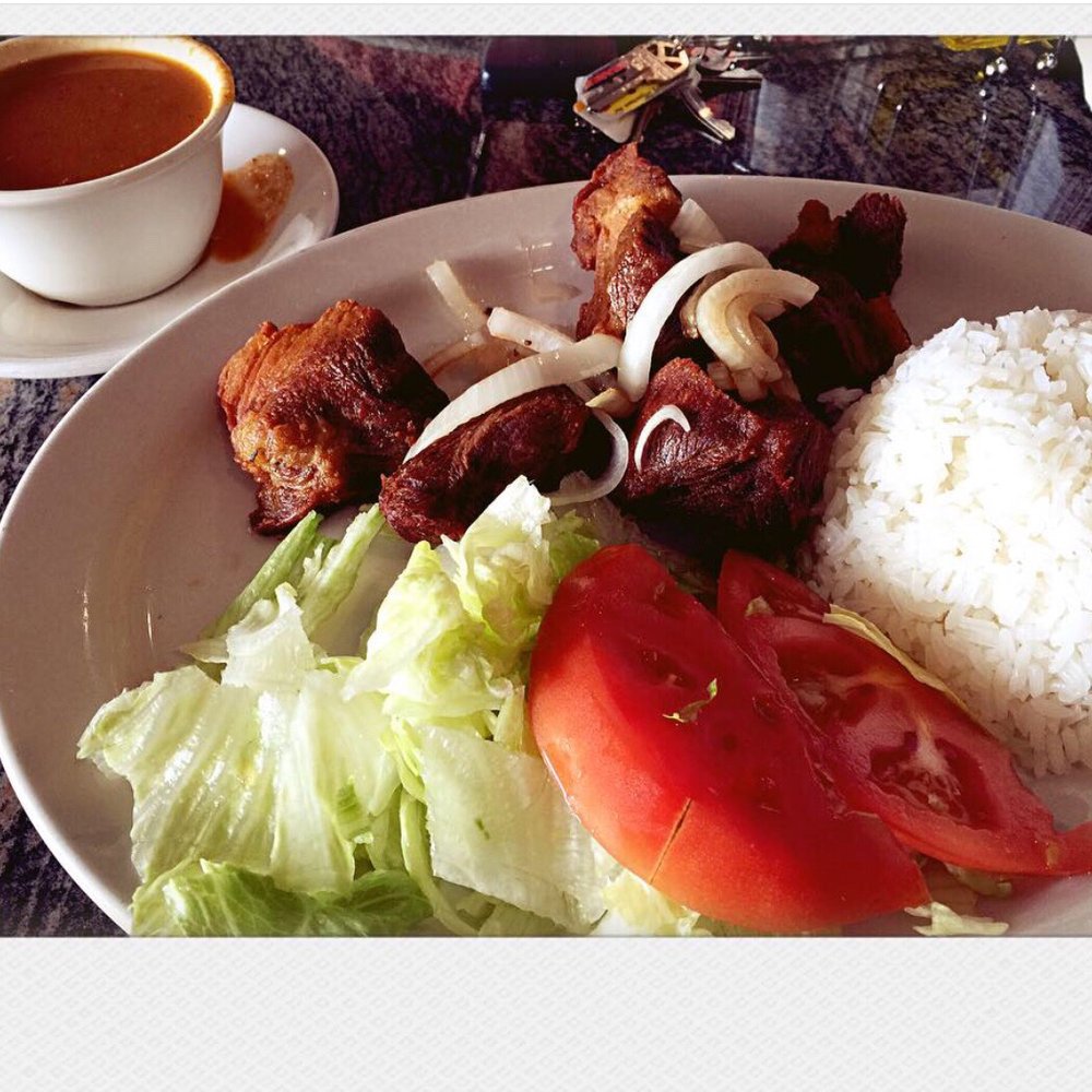 Fried Pork Lunch with Rice and Beans! Fried Pork Lunch with Rice and Beans!