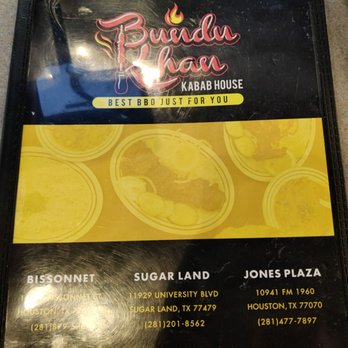 Bundu Khan Kabab House - Menu - Kebab Near Me - Sugar Land, Texas