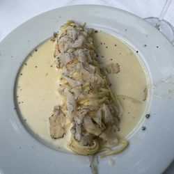 L'Altro - Today's special, homemade pasta with a light cream sauce with lots of shaved truffles on top.