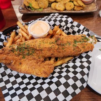 Uncle Ike's Sandbar & Grill - This is fried halibut french fries and fried pickels. - American Near Me - Corolla, North Carolina Uncle Ike's Sandbar & Grill - This is fried halibut french fries and fried pickels. - American Near Me - Corolla, North Carolina