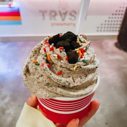 My personalized "remix" - vanilla ice cream with Oreos, sprinkles, brownies and Carmel (added after) My personalized "remix" - vanilla ice cream with Oreos, sprinkles, brownies and Carmel (added after)