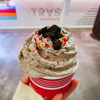 Trash Ice Cream - My personalized "remix" - vanilla ice cream with Oreos, sprinkles, brownies and Carmel (added after) - Ice Cream & Frozen Yogurt Near Me - Bentonville, Arkansas Trash Ice Cream - My personalized "remix" - vanilla ice cream with Oreos, sprinkles, brownies and Carmel (added after) - Ice Cream & Frozen Yogurt Near Me - Bentonville, Arkansas