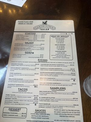 Menu photo 2 Goosetown Tavern Denver, CO Menu photo 2 Goosetown Tavern Denver, CO