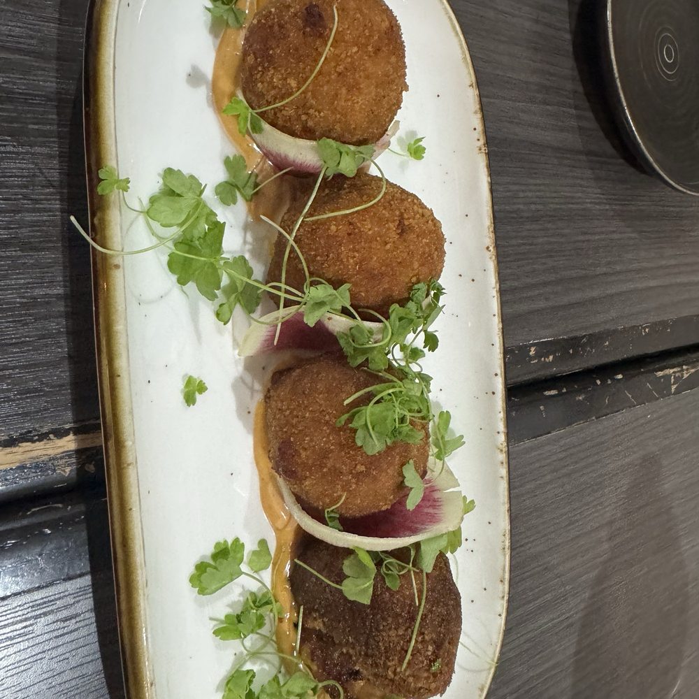Brunch by De Martino - Maple Chipotle Aioli on maple chicken croquettes - Latin American Near Me - Somerville, New Jersey