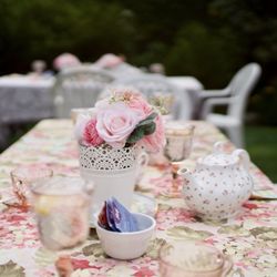 My Friend's Montessori Preschool Coop - Mother's Day tea, which is a special occasion in which the children serve their mothers. One of the many highlights of this school.