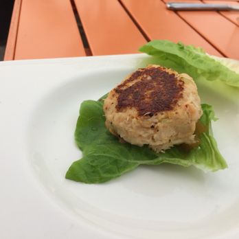 3 Sheets at the Harbor - Crabby patty that normally comes with a brioche bun--they were out of buns. Alas. - Bars Near Me - Portland, Oregon 3 Sheets at the Harbor - Crabby patty that normally comes with a brioche bun--they were out of buns. Alas. - Bars Near Me - Portland, Oregon