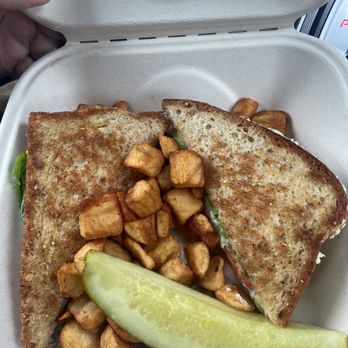 Another Broken Egg Cafe - Very salty chicken salad with fried potatos - Cafes Near Me - Fairhope, Alabama