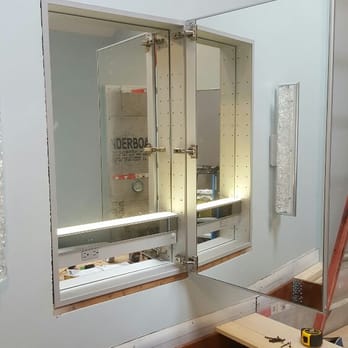 Fraser Electric - Vanity cabinet with built in motion LED light, outlet and USB port. - Electricians Near Me