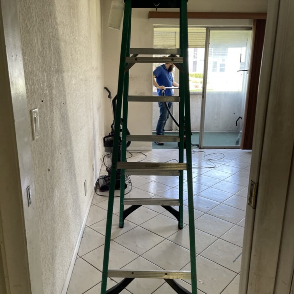 Dryer Vent Experts - Ladder to reach the ducts. - Air Duct Cleaning Near Me Dryer Vent Experts - Ladder to reach the ducts. - Air Duct Cleaning Near Me
