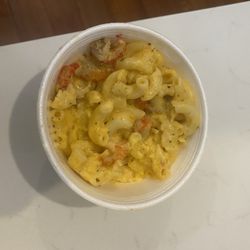 Ms Linda Green "Yakamein Lady" - Crawfish, macaroni and cheese, a creamy macaroni dream.