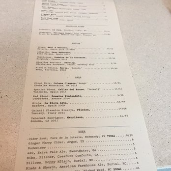 Staplehouse - Drink Menu. - New American Near Me - Atlanta, Georgia