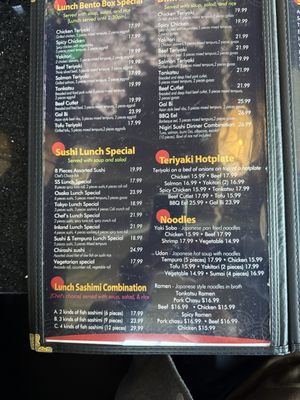 Menu photo 4 Sakura Sushi Temecula, CA