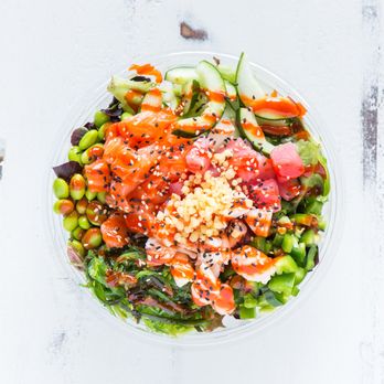 Poke Bros. - The Duke
Tuna*, Salmon*, Shrimp, Seaweed Salad, Jalapeno, Sweet Onion, Edamame, Cucumber, Ponzu, OG Sauce, Gochujang - Poke Near Me - Cinnaminson, New Jersey Poke Bros. - The Duke
Tuna*, Salmon*, Shrimp, Seaweed Salad, Jalapeno, Sweet Onion, Edamame, Cucumber, Ponzu, OG Sauce, Gochujang - Poke Near Me - Cinnaminson, New Jersey