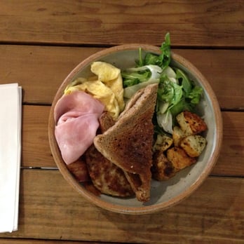 Dawa's - Scrambled eggs, ham, sausage, bacon with toast, a side salad, and potatoes. - Himalayan/Nepalese Near Me - Woodside, New York Dawa's - Scrambled eggs, ham, sausage, bacon with toast, a side salad, and potatoes. - Himalayan/Nepalese Near Me - Woodside, New York