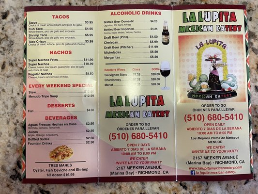 Menu photo 3 La Lupita Mexican Eatery Richmond, CA Menu photo 3 La Lupita Mexican Eatery Richmond, CA